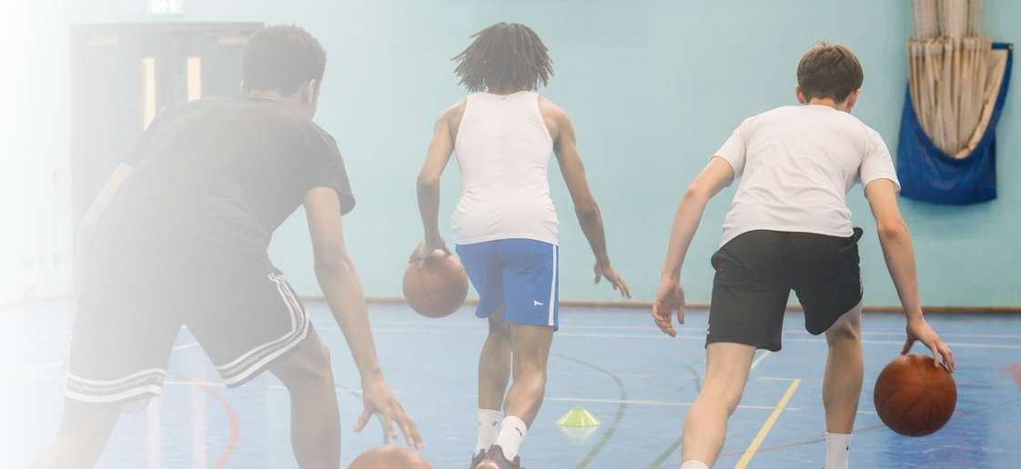 A small group of players training together in a competitive session